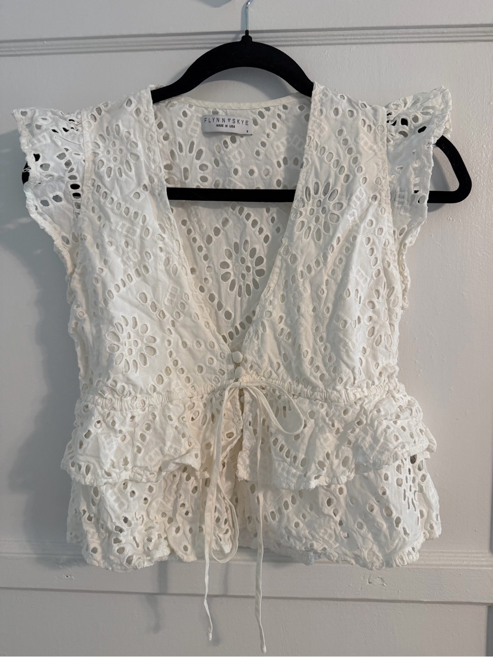 Flynn Skye V-Neck Tie-Waist Top